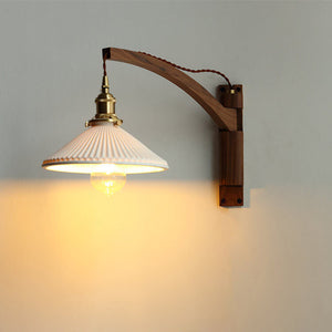 Nordic Ceramic Wall Lamp with Pull Switch – Modern Copper Wall Sconce