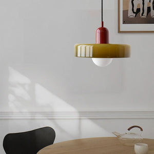 Pendant Light in Colored Glass