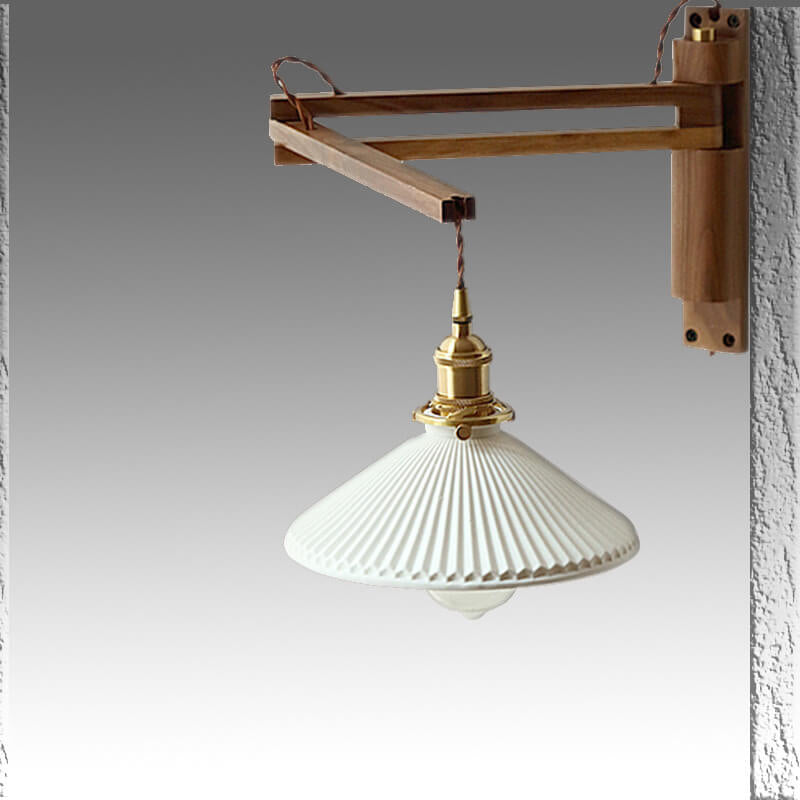 Nordic Ceramic Wall Lamp with Pull Switch – Modern Copper Wall Sconce