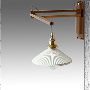 Nordic Ceramic Wall Lamp with Pull Switch – Modern Copper Wall Sconce