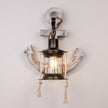 Vintage-Inspired Wall Lamp – Steampunk Wood and Metal Design