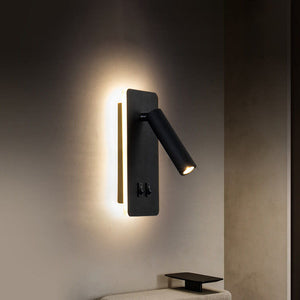 Rotatable Metal Wall Light – Dual Control Reading Sconce for Bedrooms