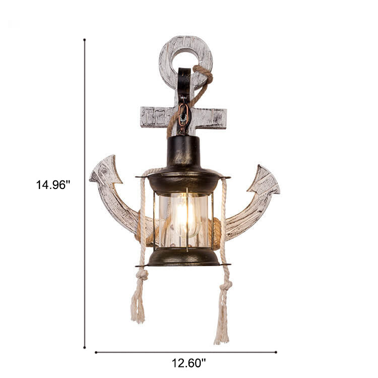 Vintage-Inspired Wall Lamp – Steampunk Wood and Metal Design