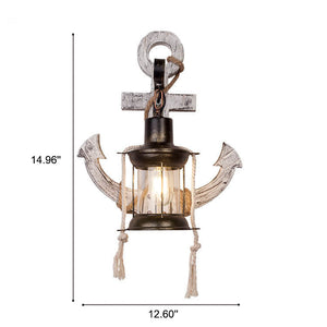 Vintage-Inspired Wall Lamp – Steampunk Wood and Metal Design