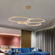 Modern Pendant Light Tir-Circle, Black/Gold/Coffee, Metal