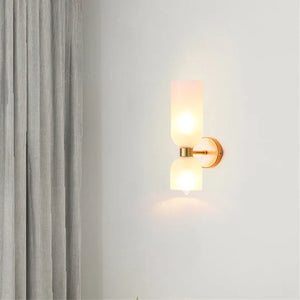 Modern Glass Wall Lamp – Dual LED Light Fixture for Hallways and Bedrooms