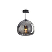 Modern Copper Glass Ceiling Light for Hallways and Living Rooms