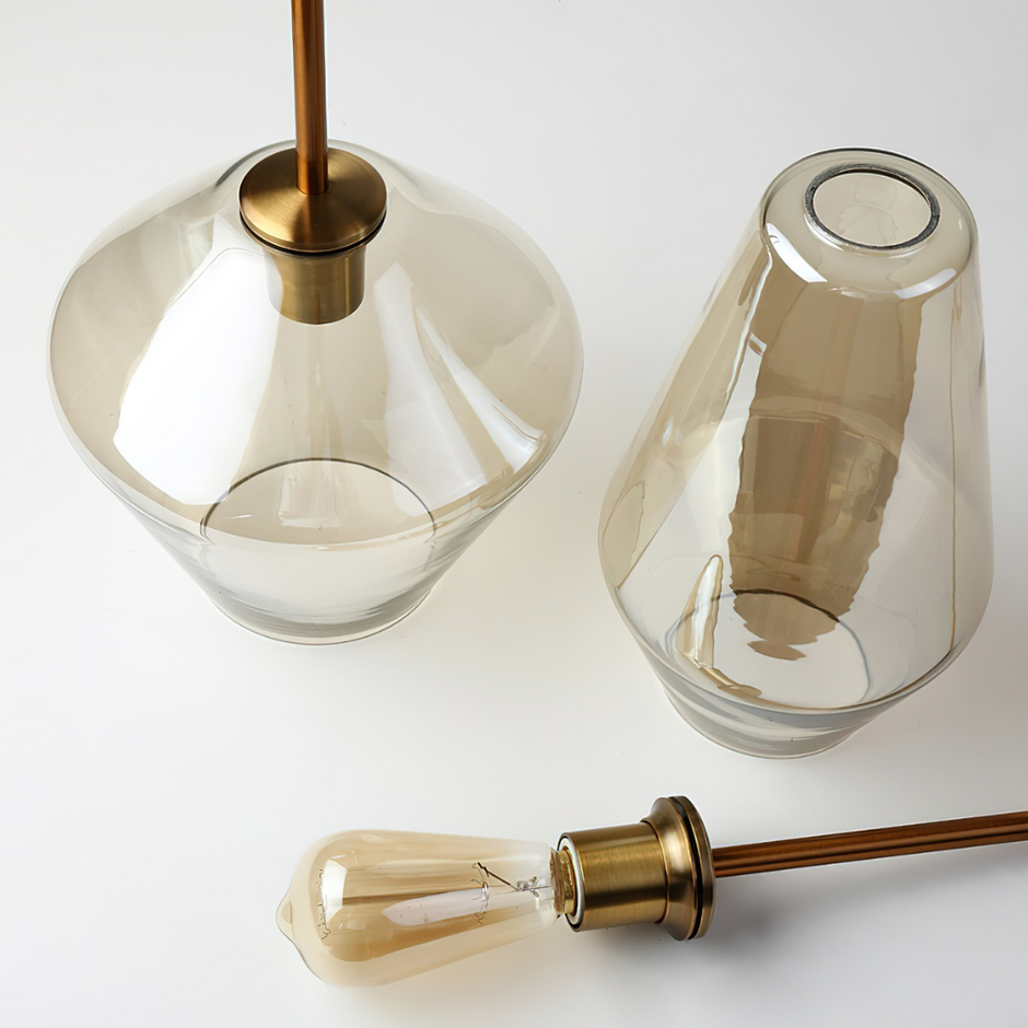 Vintage Style Glass Pendant Light