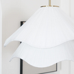 Cream Petal Fabric Chandelier LED Pendant Light