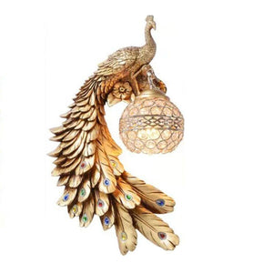 Luxury Peacock Wall Sconce – Elegant Handcrafted Wall Lighting