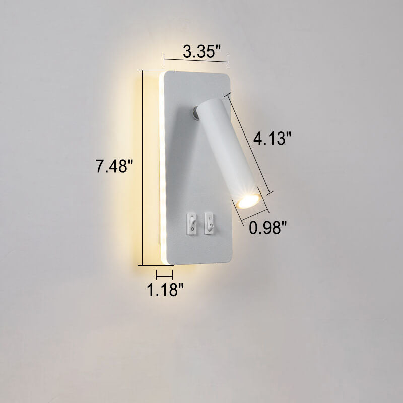 Rotatable Metal Wall Light – Dual Control Reading Sconce for Bedrooms