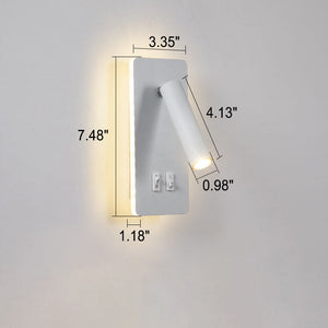 Rotatable Metal Wall Light – Dual Control Reading Sconce for Bedrooms