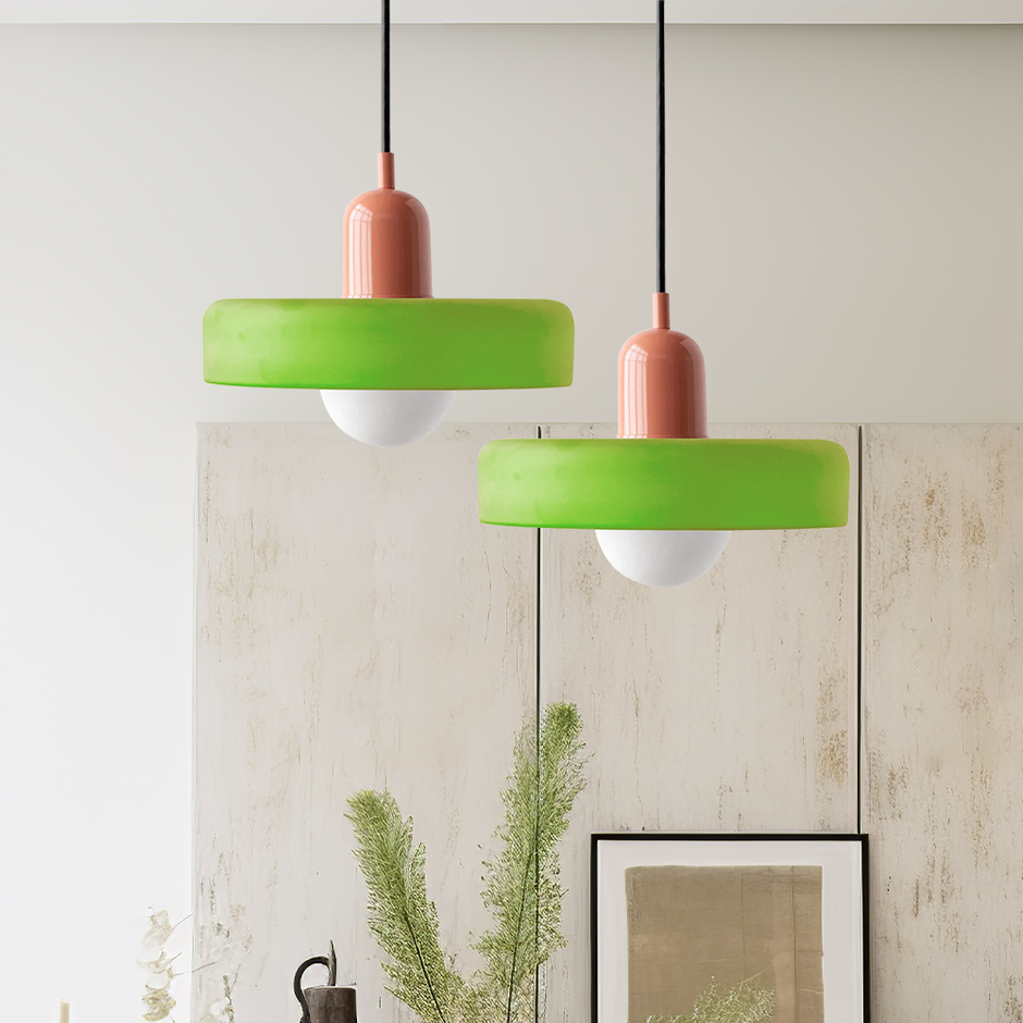 Pendant Light in Colored Glass