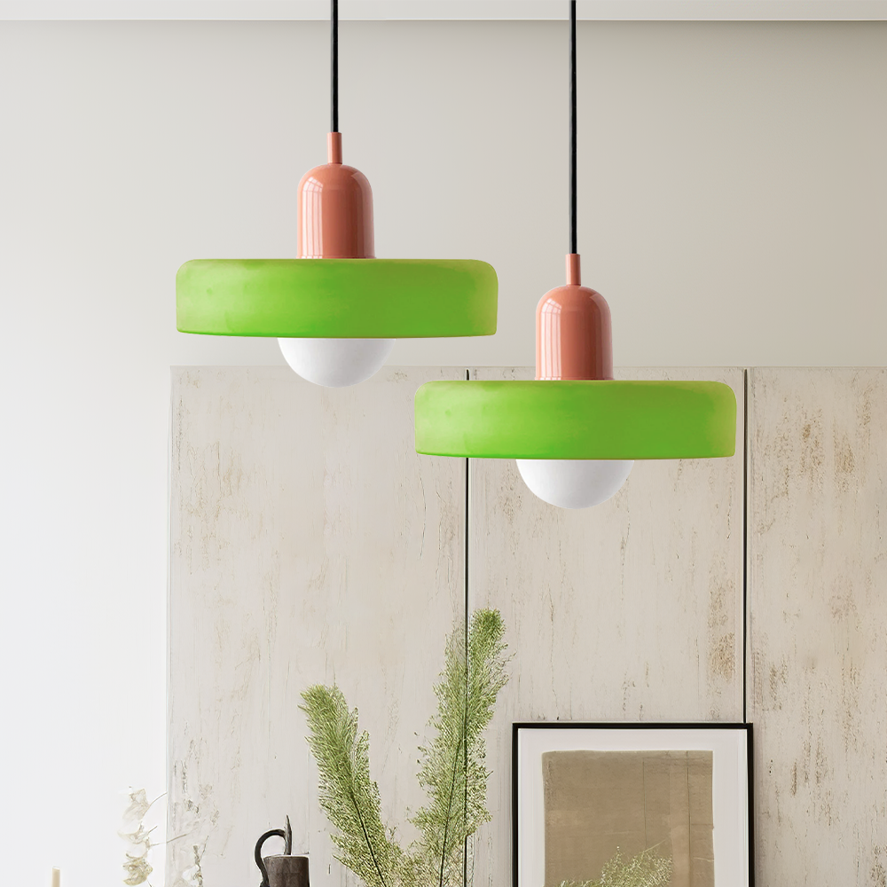 Pendant Light in Colored Glass