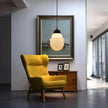 Vintage White Milk Glass Pendant Light