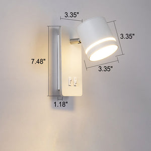 Rotatable Metal Wall Light – Dual Control Reading Sconce for Bedrooms