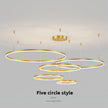 Modern Pendant Light Tir-Circle, Black/Gold/Coffee, Metal