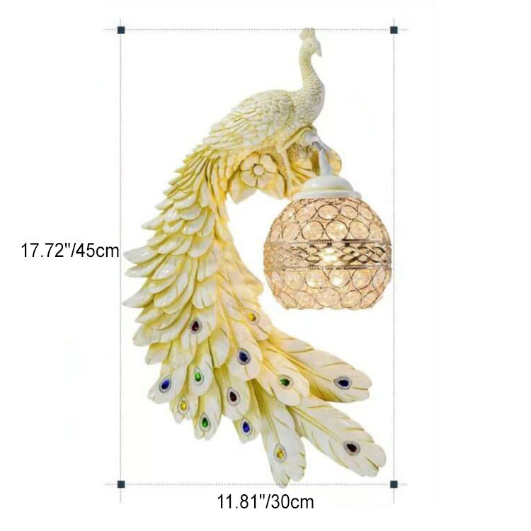 Luxury Peacock Wall Sconce – Elegant Handcrafted Wall Lighting
