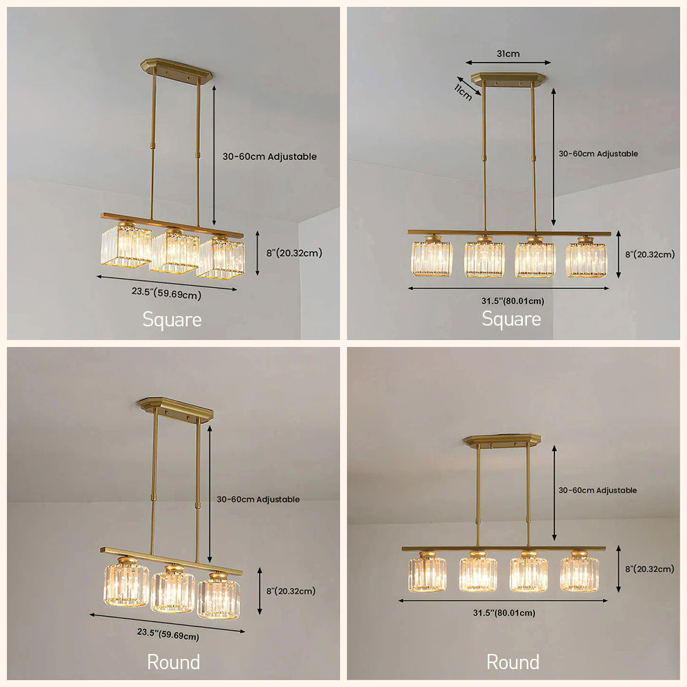 Modern Multi-Head Glass Pendant Light – Nordic Style Hanging Fixture