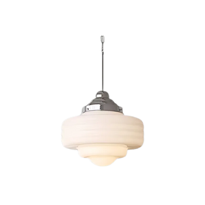 Luxury Glass and Copper Pendant Light with Leather Detail –Ceiling Lamp for Modern Interiors