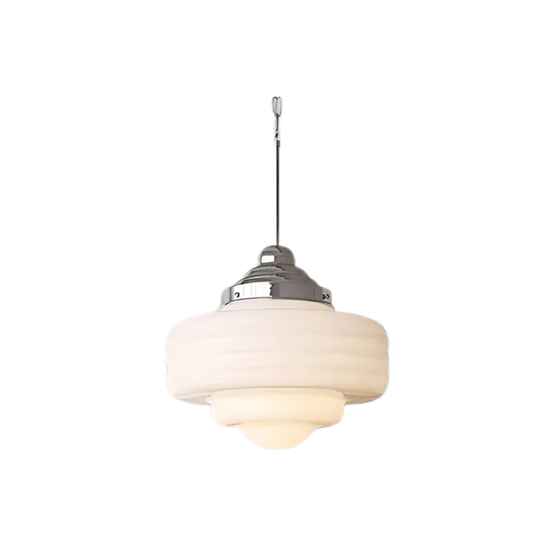 Luxury Glass and Copper Pendant Light with Leather Detail –Ceiling Lamp for Modern Interiors