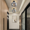 Modern Copper Glass Ceiling Light for Hallways and Living Rooms