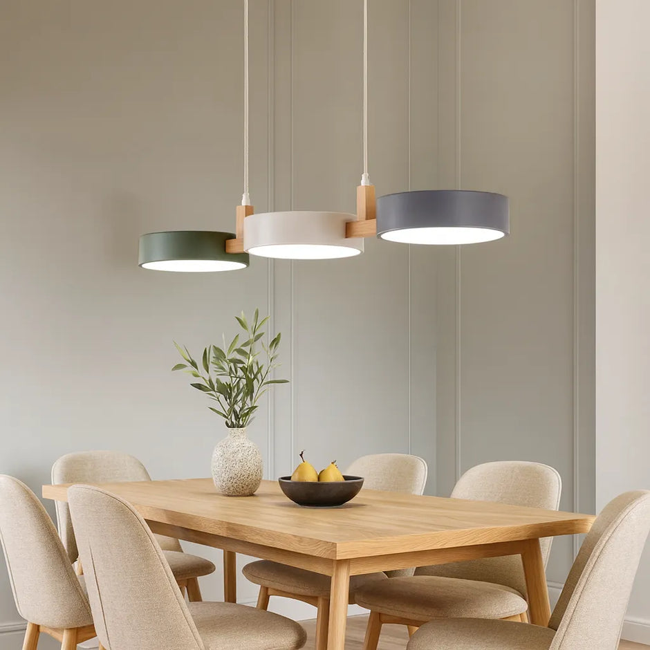 Nordic Modern Metal Cylinder Pendant Light