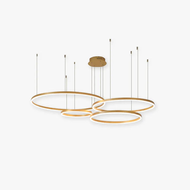 Modern Pendant Light Tir-Circle, Black/Gold/Coffee, Metal