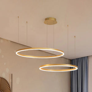 Modern Pendant Light Tir-Circle, Black/Gold/Coffee, Metal