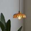 Vintage Pendant Light Glazed Floral Hanging Lamp