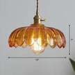Vintage Pendant Light Glazed Floral Hanging Lamp