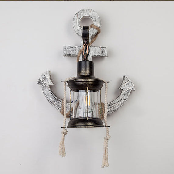 Vintage-Inspired Wall Lamp – Steampunk Wood and Metal Design