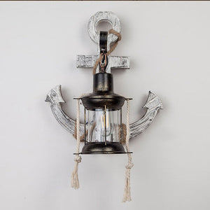 Vintage-Inspired Wall Lamp – Steampunk Wood and Metal Design