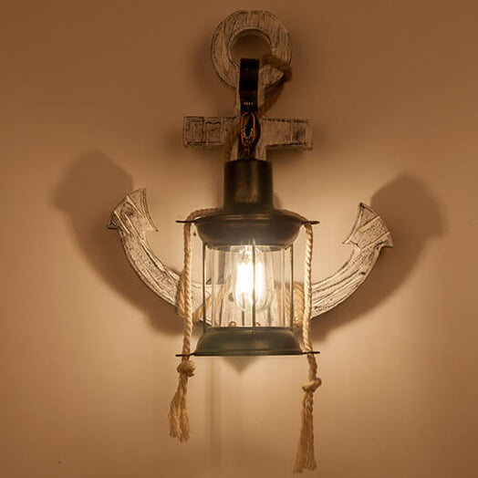 Vintage-Inspired Wall Lamp – Steampunk Wood and Metal Design