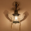 Vintage-Inspired Wall Lamp – Steampunk Wood and Metal Design