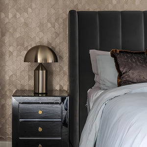 Contemporary Mushroom Table Lamp – Sleek Minimalist LED Light with Elegant Metal Frame