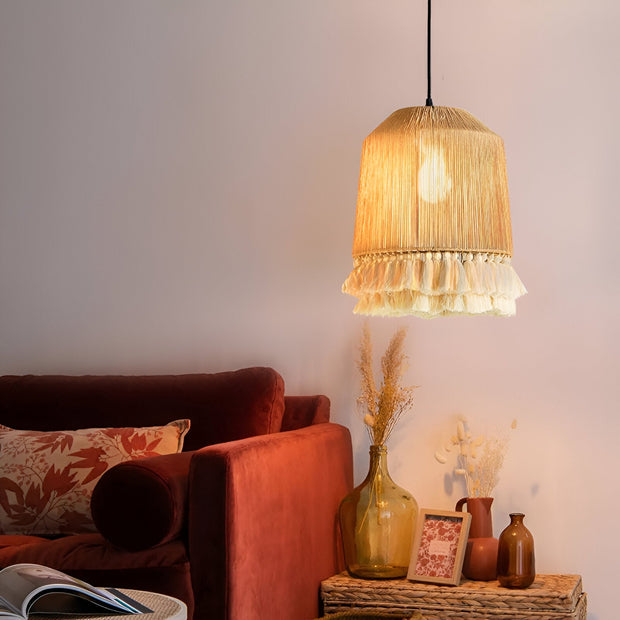 Rustic Pendant Light – Vintage Boho Ceiling Lamp for Living Spaces