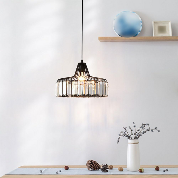Crystal Minimalist Single-Head Chandelier