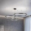 Modern Pendant Light Tir-Circle, Black/Gold/Coffee, Metal