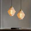 Luxury Ceiling All Brass and Glass Chandelier