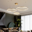 Modern Pendant Light Tir-Circle, Black/Gold/Coffee, Metal