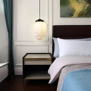 Vintage Pendant Light – Ceiling Lamp with Geometric Design