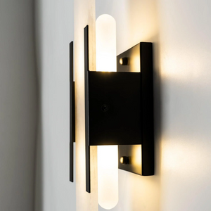 Marble LED Wall Light – Modern Oval Sconce with Energy-Saving Bulbs