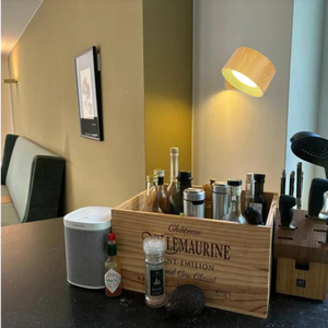 Wireless LED Wall Lamp – 360° Rotating Rechargeable Light with Timer Function