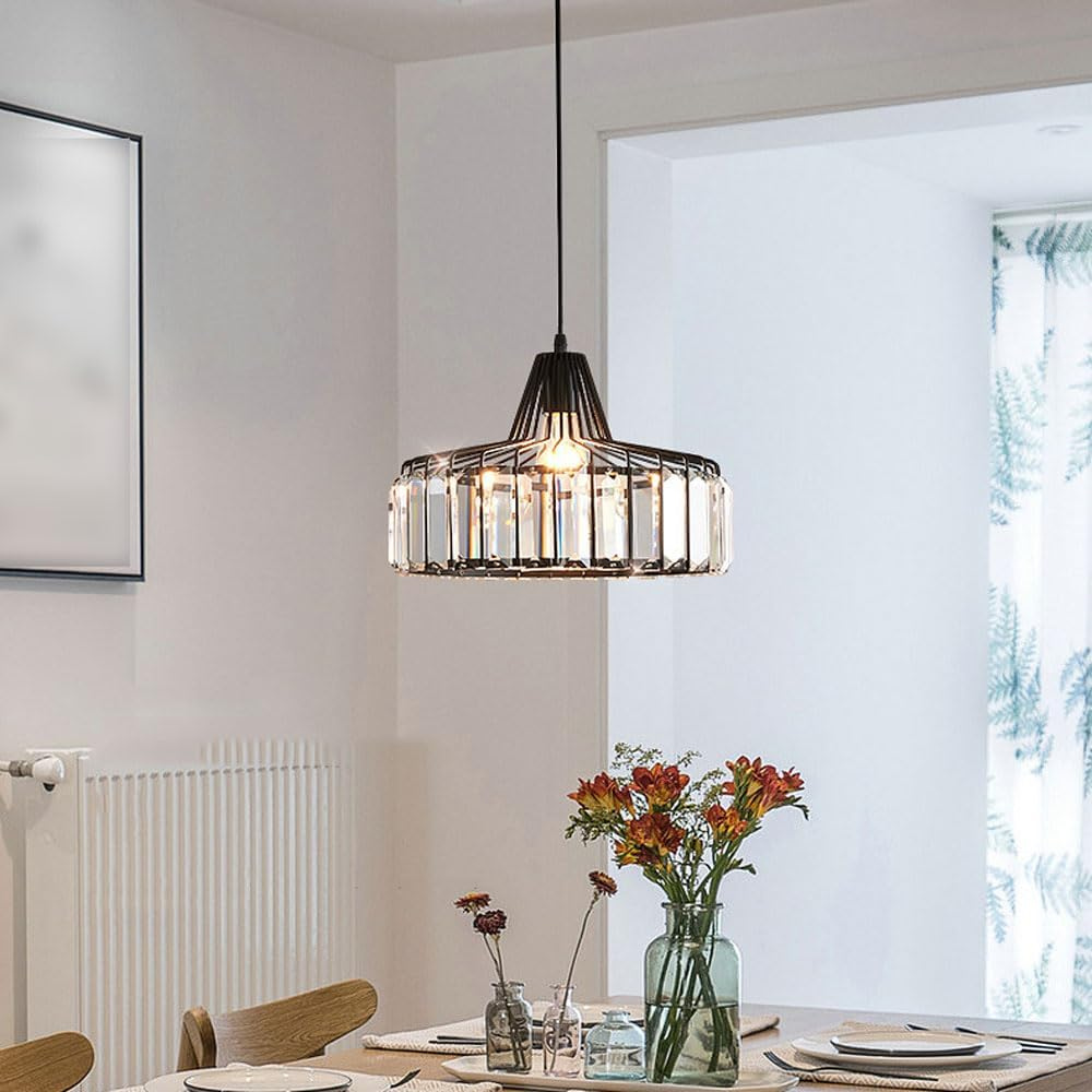 Crystal Minimalist Single-Head Chandelier