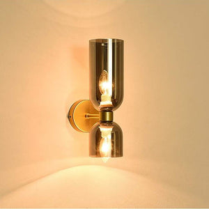 Modern Glass Wall Lamp – Dual LED Light Fixture for Hallways and Bedrooms