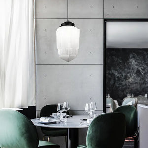 Vintage Pendant Light – Ceiling Lamp with Geometric Design