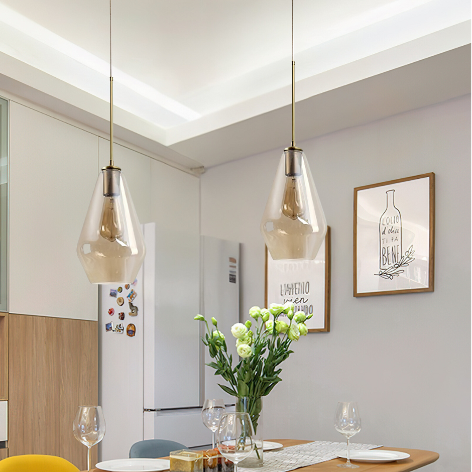 Vintage Style Glass Pendant Light