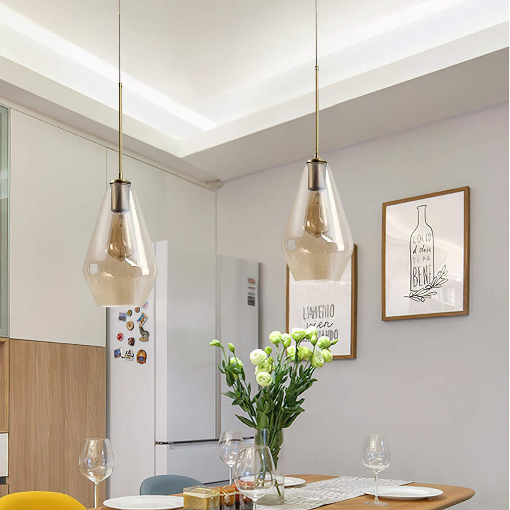 Vintage Style Glass Pendant Light