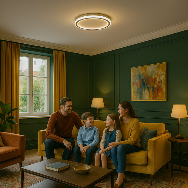 Dimmable LED ceiling light Elegant lighting for the living room, dining room and hallway